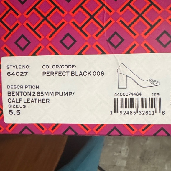 Tory Burch Benton 2 85MM Pump Calf Leather 5.5 - Picture 4 of 4